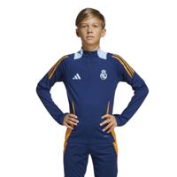 adidas Real Madrid Trainingstrui 1/4-Zip 2024-2025 Kids Donkerblauw Oranje Lichtblauw