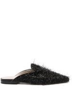 Fabiana Filippi mules texturées à bout ouvert - Noir