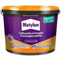 Lijm - METYLAN - 2958245 - Klaar voor gebruik - Alle behangsoorten - Emmer - 4,5 kg