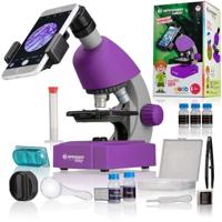 Microscoop 40x-640x - BRESSER JUNIOR - LED-verlichting - experimenteerset - paars