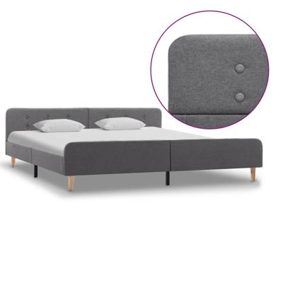 Bedframe stof lichtgrijs 180x200 cm