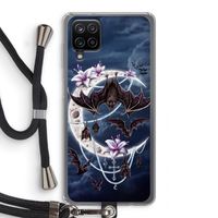 Vleermuizen Maan: Samsung Galaxy A12 Transparant Hoesje met koord
