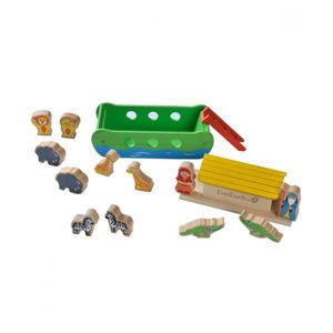 Everearth speelset Noah's Ark 20 x 10 cm hout 15 delig