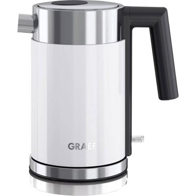Graef WK401EU Waterkoker Oververhittingsbeveiliging Aantal/Volume: 1 l RVS, Wit