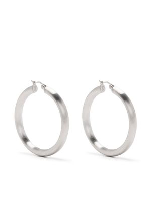 Tom Wood boucles d'oreilles Classic Thick Satin XL - Argent