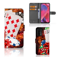 OPPO A54 5G | A74 5G | A93 5G Wallet Case met Pasjes Casino - thumbnail