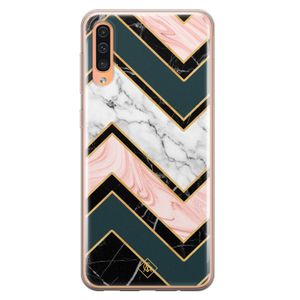 Samsung Galaxy A50/A30s siliconen hoesje - Marmer triangles