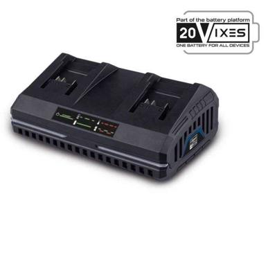 Dubbele lader - SCHEPPACH - 2,4 A - SDBC2.4A - Laadt gelijktijdig twee Li-ion-accu's uit het Scheppach 20V IXES-assortiment