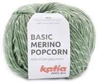 Katia Basic Merino Popcorn 108 Militair groen-Wit