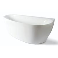 Back To Wall Bad Luca Sanitair Primo Acryl 170x78x60 cm Incl. Afvoerset Glans Wit Luca Sanitair
