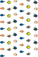Feestversiering decoraties - Tropisch deurgordijn met vissen thema 200 x 90 cm   -