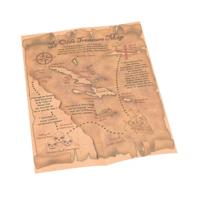 Piraten schatkaart - 22 x 30 cm - verkleedaccessoires piraat