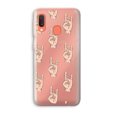 Rock: Samsung Galaxy A20e Transparant Hoesje