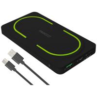 ProUser Wireless powerbank 10000 mAh Quick Charge 3.0, Power Delivery 3.0 Li-ion Zwart-groen Gelijktijdig laden en ontladen, Statusweergave