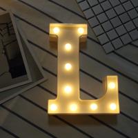 Alfabet L Engelse letter vorm decoratieve licht droge batterij aangedreven warm wit staande opknoping LED vakantie licht
