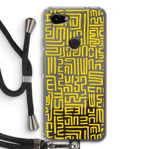 Majorelle Blue Print: Pixel 3a Transparant Hoesje met koord