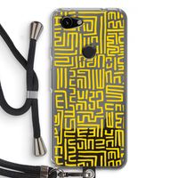 Majorelle Blue Print: Pixel 3a Transparant Hoesje met koord
