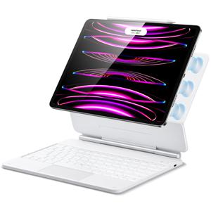 iPad Air 13" (2024) Pro 12.9" (2022) Rebound Magnetic Keyboard Case US Layout-White