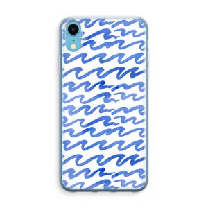 Blauwe golven: iPhone XR Transparant Hoesje