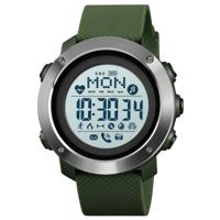 SKMEI 1511 eenvoudige Bluetooth mannen Smart waterdichte kompas volwassen Smart Watch (Steel shell Army Green)