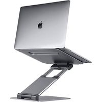 LURK® Laptop Standaard Ergonomisch - Aluminium Laptop Verhoger - Staand werken - Verstelbaar en Opvouwbaar - Silver - thumbnail