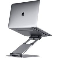 LURK® Laptop Standaard Ergonomisch - Aluminium Laptop Verhoger - Staand werken - Verstelbaar en Opvouwbaar - Silver