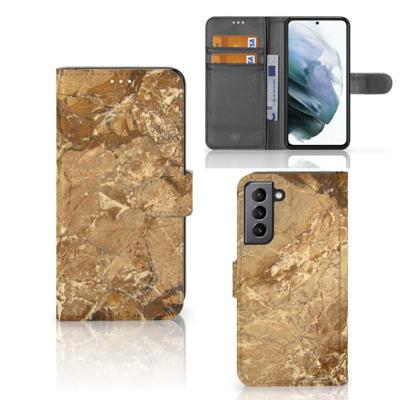 Samsung Galaxy S21 FE | Bookcase | Marmer Creme