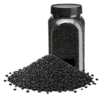 Home & Styling decoratie stenen/granulaat - 4x - 650ml - zwart - hobby steentjes