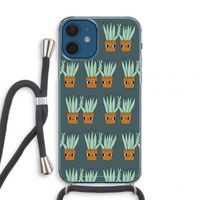 Sansevieria: iPhone 12 mini Transparant Hoesje met koord