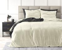 Sleeptime Velvet Uni Dekbedovertrek Creme 140 x 220 cm