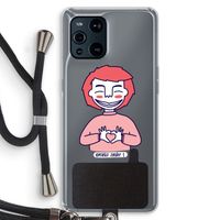 Hartje: Oppo Find X3 Pro Transparant Hoesje met koord