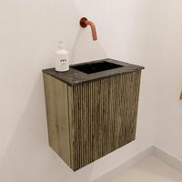 Toiletmeubel Mondiaz Joya Dlux | 40 cm | Meubelkleur Dusk | Faye wastafel Lava Wasbak Rechts | Zonder kraangat(en)