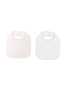 Emporio Armani Kids lot de deux bavoirs à logo imprimé - Rose