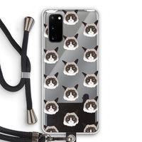 It's a Purrr Case: Samsung Galaxy S20 Transparant Hoesje met koord