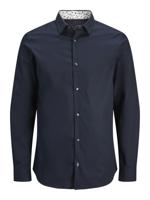 J-j Premium Jprblaleeds Print Dobby L/s Shirt Ln 12268132 Overhemd Night Sky Comfort Fit