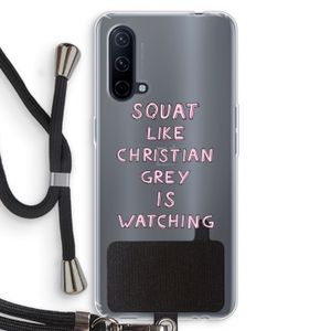 Christian Grey: OnePlus Nord CE 5G Transparant Hoesje met koord