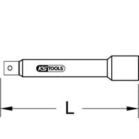 KS Tools 918.1816 9181816 Dopsleutelverlenging Aandrijving 1/2 (12.5 mm) 180 mm 1 stuk(s)