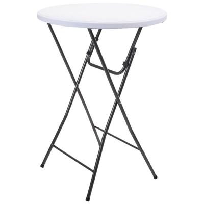 Leen Bakker - Statafel Inklapbaar - Ø80x110 Cm - Kunststof - Wit