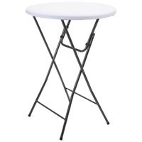 Leen Bakker - Statafel Inklapbaar - Ø80x110 Cm - Kunststof - Wit