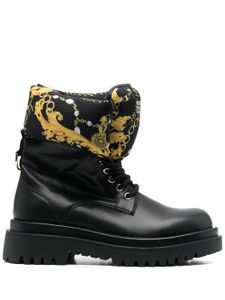 Versace Jeans Couture bottines à logo imprimé - Noir