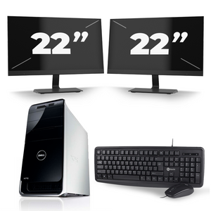 Dell XPS 8300 Tower - Intel Core i5-2e Generatie - 8GB RAM - 256GB SSD - Windows 10 + 2x 22 inch Monitor