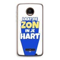Laat de zon in je hart: Motorola Moto Z Force Transparant Hoesje