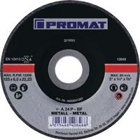 Promat /tecwerk afbraamschijf | d125xs6mm | gebogen staal | gat 22,23 mm - 4000841321