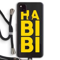 Habibi Blue: Pixel 4a 5G Transparant Hoesje met koord