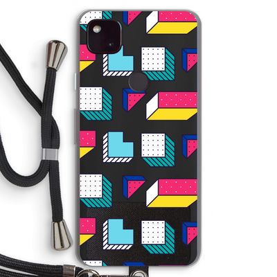 8-bit N°7: Pixel 4a 5G Transparant Hoesje met koord
