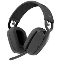 Logitech ZONE VIBE 100 Over Ear headset Bluetooth Stereo Grafiet Ruisonderdrukking (microfoon), Noise Cancelling Volumeregeling, Microfoon uitschakelbaar (mute)