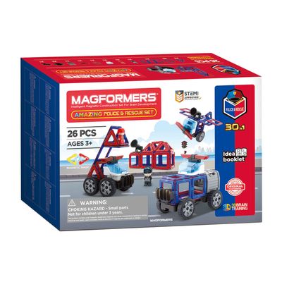 Magformers amazing politie & redding set, 26dlg.