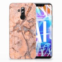 Huawei Mate 20 Lite TPU Siliconen Hoesje Marmer Oranje - thumbnail