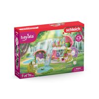 Playset Schleich Glittering flower house with unicorns, lake and stable Paard Plastic