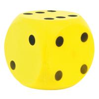 Basic Dobbelsteen soft geel 16 cm